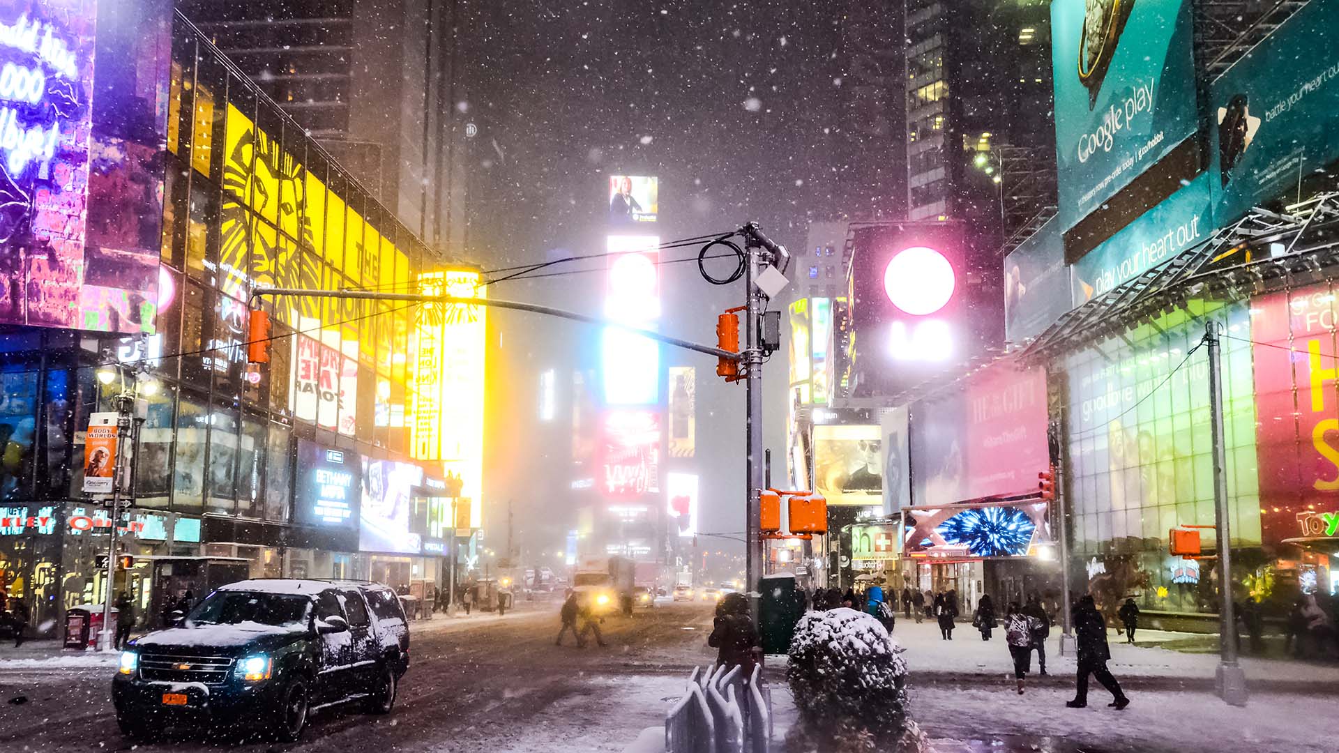 Times Square in Winter