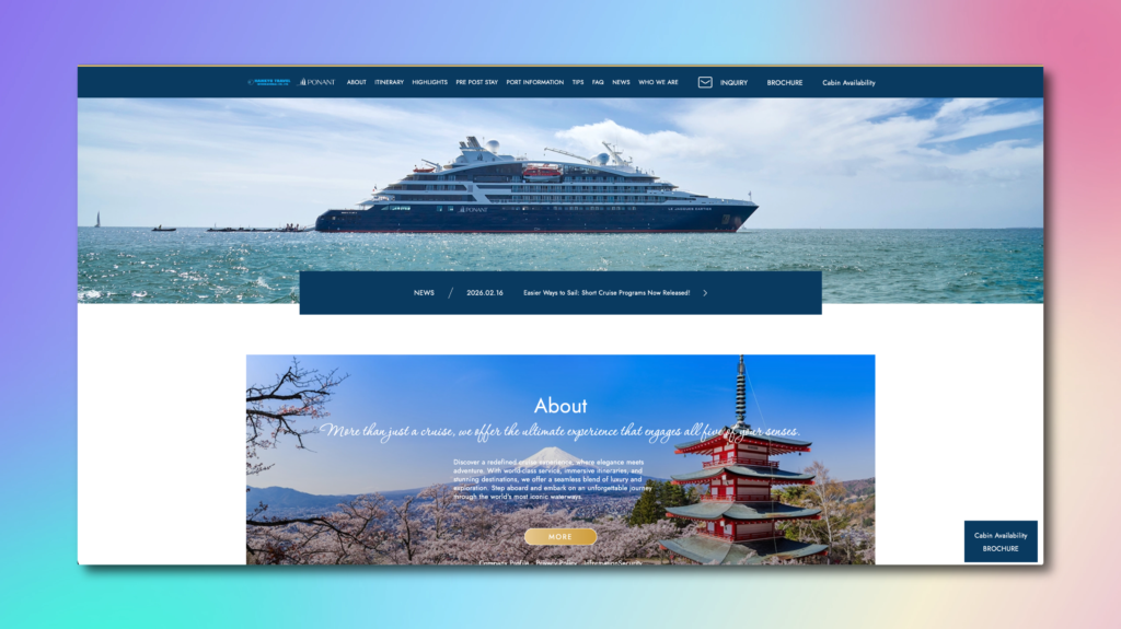 Hankyu Ponant Charter Cruise